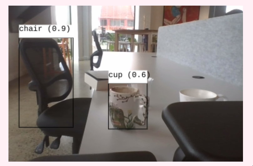 Example of object detection working.